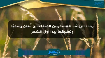 زيادة الرواتب للعسكريين المتقاعدين تُعلن رسميًا وتطبيقها يبدأ أول الشهر